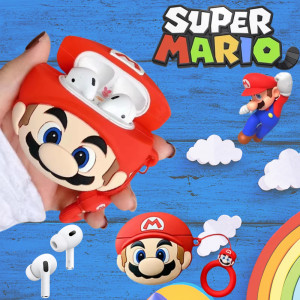 Детски безжични Bluetooth слушалки  Аir Pоds Prо Super Mario- до 20 часа слушане, детайлен звук, ново поколение Wireless